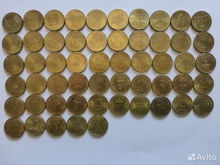 Монеты : Биметаллические 10,гвс,25,5,2 р