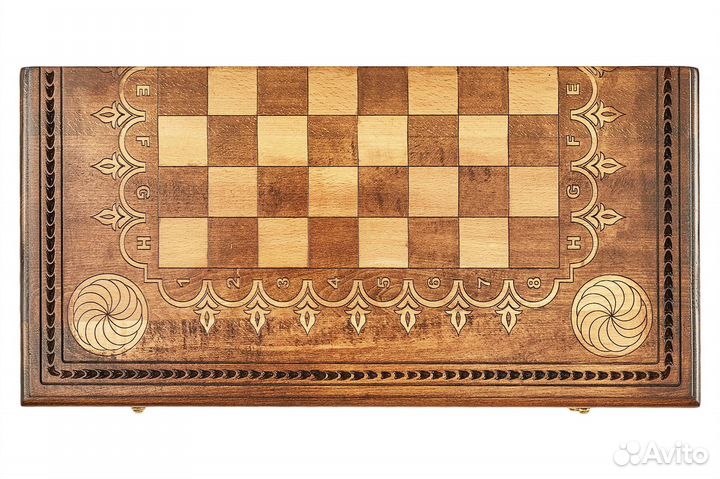 Шахматы и нарды резные Кайлас 49 х 49 см Бук Армения 62458