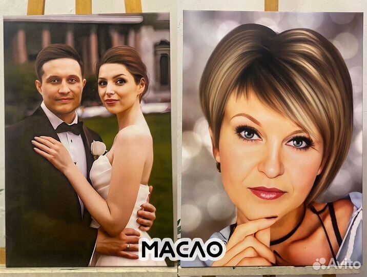 Портрет на холсте по фото на заказ Киров
