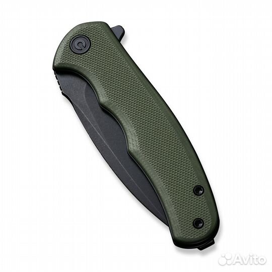 Складной нож civivi Mini Praxis D2 Steel Black Stonewashed OD Handle G10 Green