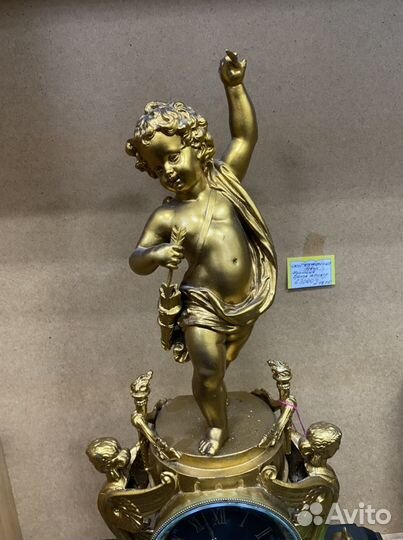 Часы каминные «Купидон» 19 век высота 55 см