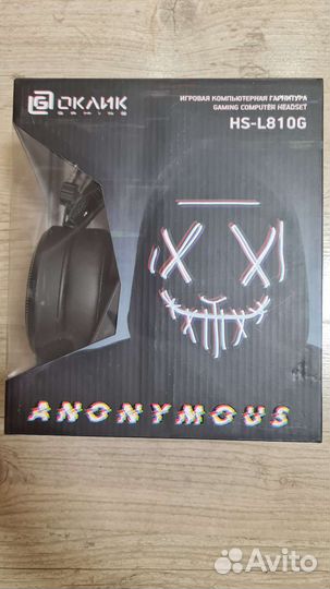 Новые игровые наушники Oklick HS-L810G Anonymous