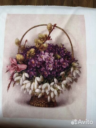 Принты ткань для вышивки лентами бисером крестом