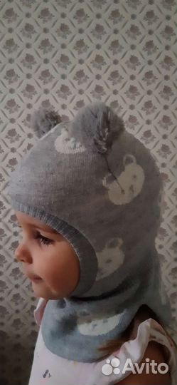 Шапка шлем для девочки