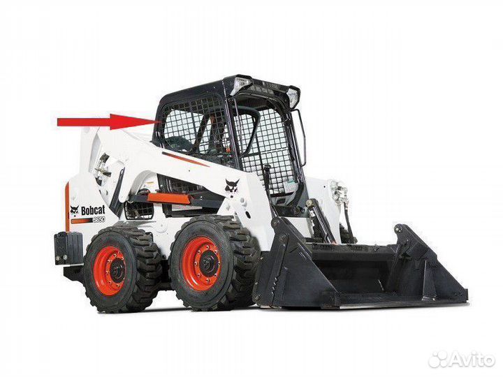 Bobcat T650 мини погрузчик Стекло боковое верхнее