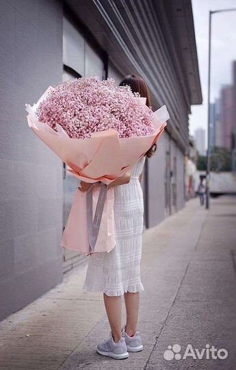 Букет-гигант из гипсофилы