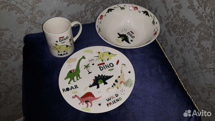 Набор Динозавры детской посуды новый