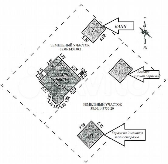 Коттедж 240 м² на участке 20 сот.