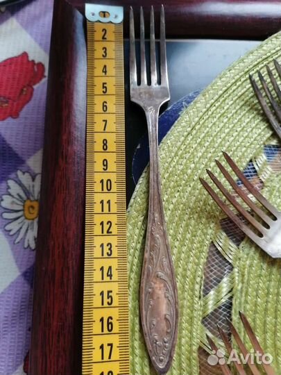 6 вилок из мельхиора