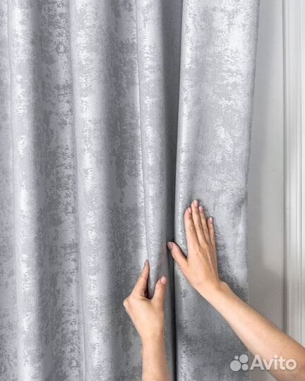 Портьеры мрамор Зарина Стальной шторы
