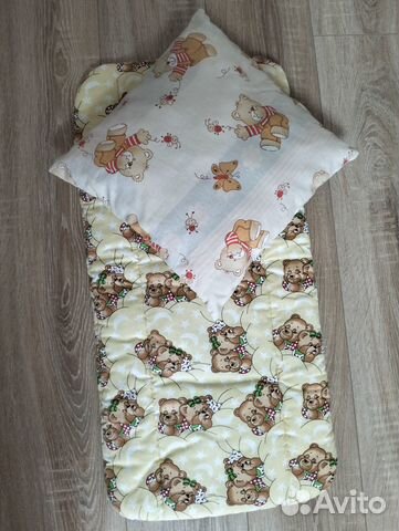 Матрасик и подушка в коляску