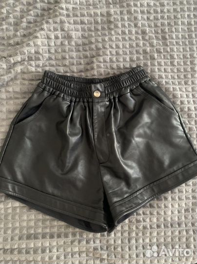Шорты экокожа