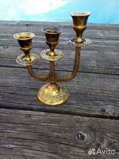 Подсвечник латунь