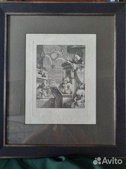 Гравюра 19 век Hogarh William