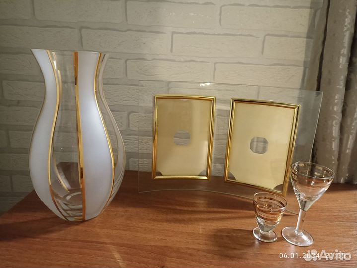 Ваза, Богемия., позолота