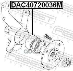 Подшипник ступицы передний suzuki splash, ignis