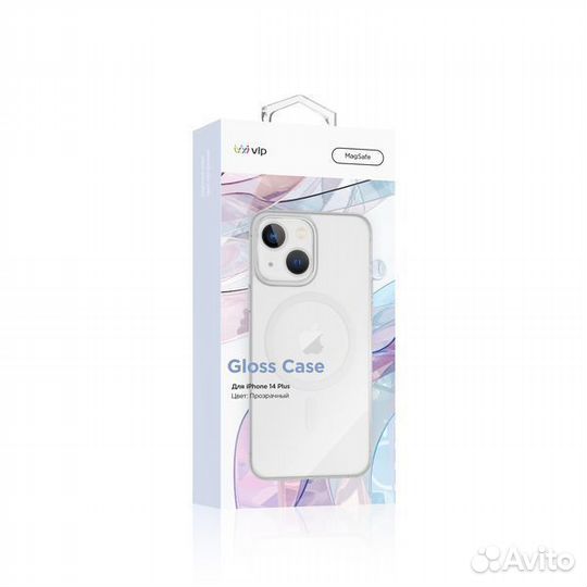 Силиконовый прозрачный чехол с MagSafe iPhone 14