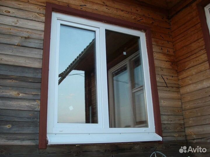 Пластиковые окна в деревянном доме, район, дача