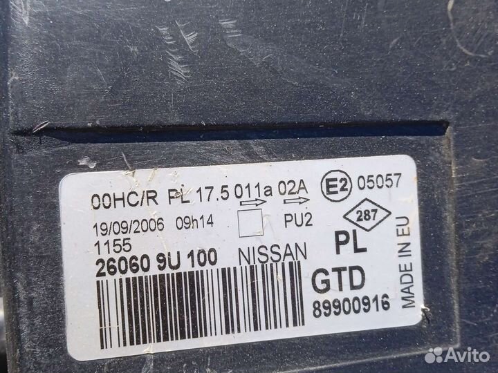 Nissan Note (E11) 2006-2010 Фара