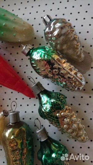 Овощи Шишки Сосульки елочные игрушки СССР