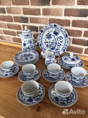 Сервиз Синий лук, «Луковый узор» 12 персон 41 пред