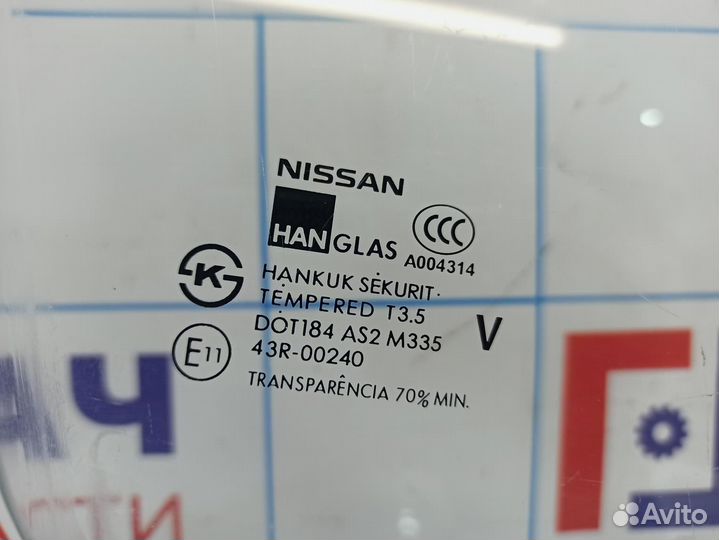 Стекло двери передней правой Nissan Almera Classic