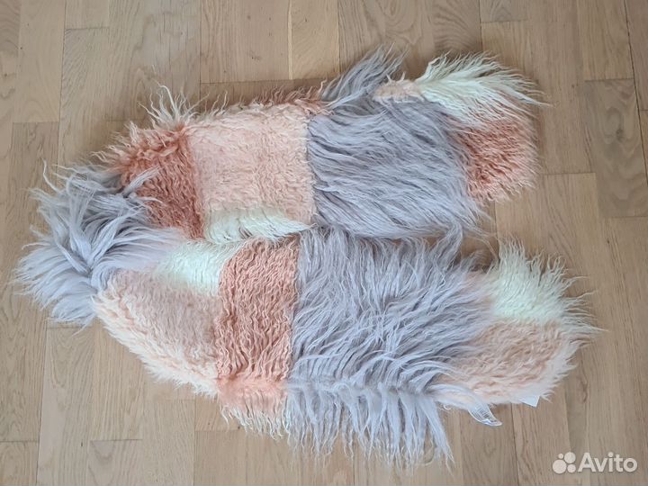 Шарф. Палантин. Перья. Мех.Новый