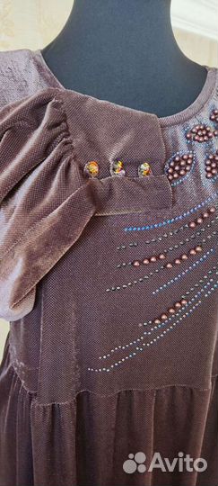 Велюровое платье