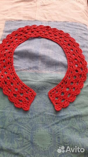 Кружевной воротник ручная работа хлопок