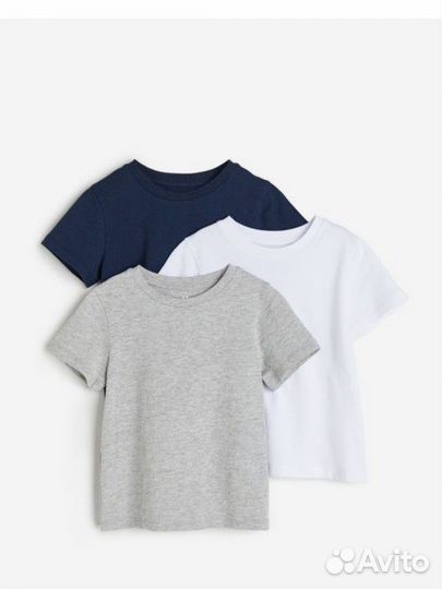 Базовые футболки 3шт h&m 104