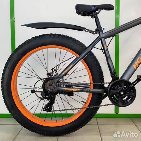 Fatbike серо-оранжевый новый