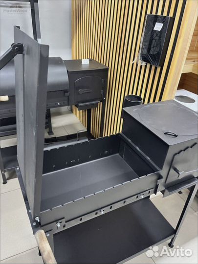 Мангал с печью под казан