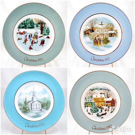 Тарелки серии «Рождественские Воспоминания Эйвон»