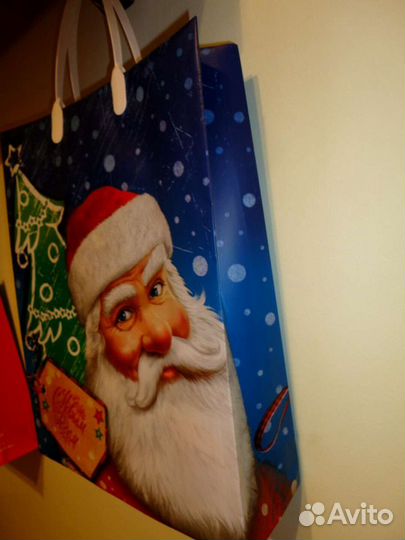 Новогодний сапог для интерьера/Пакет подарочный