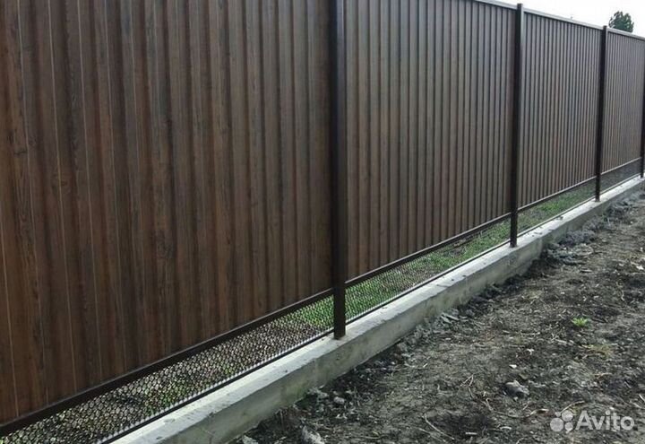 Забор профлист профнастил