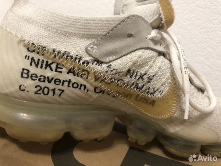 Кроссовки nike air vapormax flyknit white off