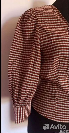 Блузка mango xs с пышными рукавами