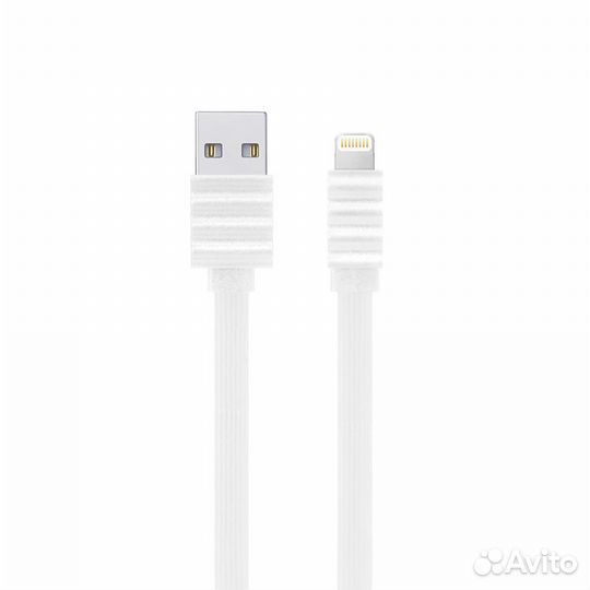 Кабель Devia Flat Series Lightning - White (1M, 2A