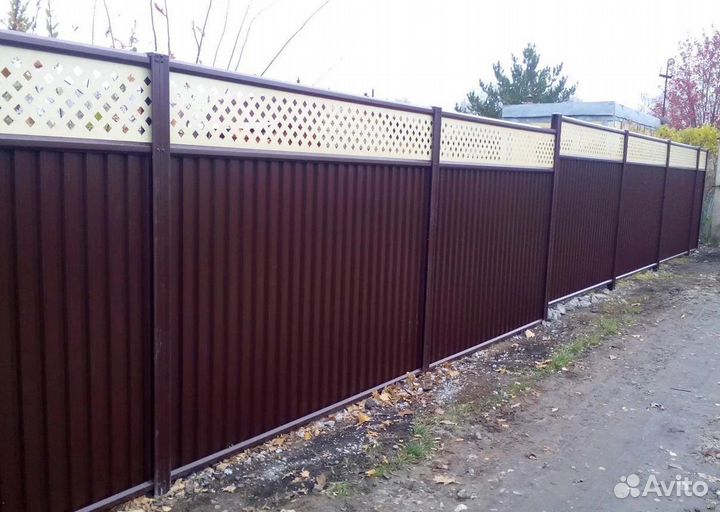 Забор из профнастила / монтаж и установка