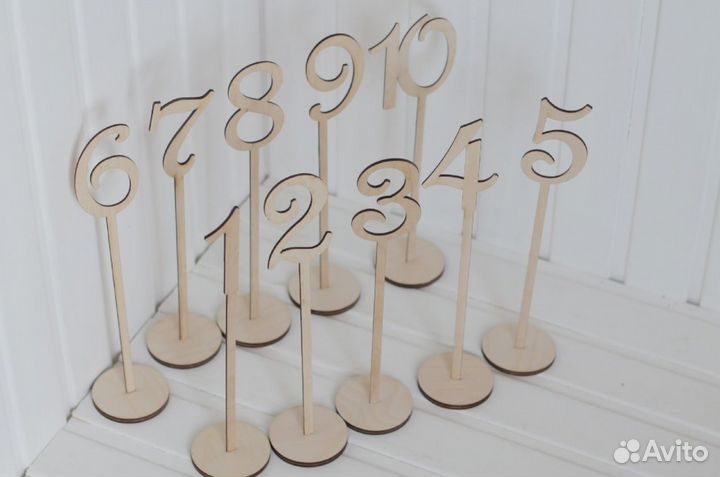 Цифры Номерки на стол Свадьба Декор