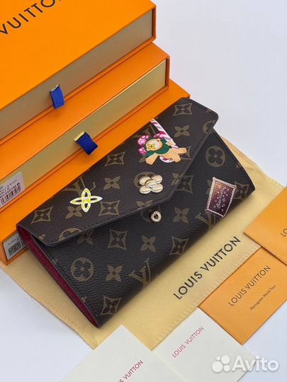 Кошелёк конверт Louis Vuitton LV канва кожа