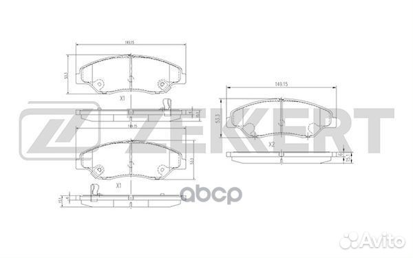 Колодки торм. диск. передн. Kia Retona 99- Spo