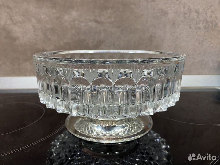 Фруктовница конфетница ваза чаша салатник Хрусталь