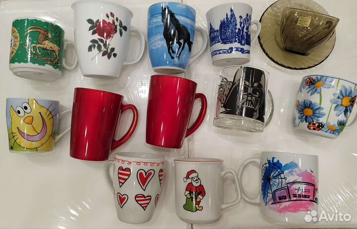 Кружки чашки бокалы Новые