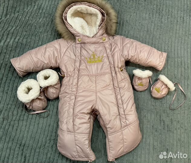 Зимний комбинезон для девочки 86