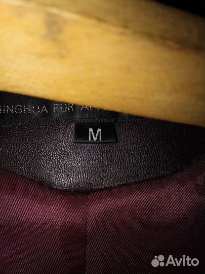 Кожаный плащ женский 46 48