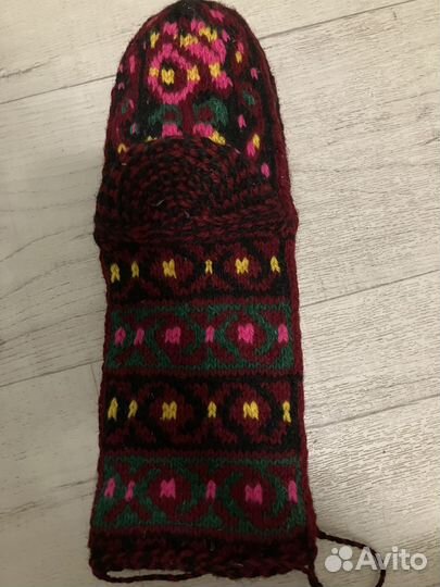 Носки шерстяные вязаные