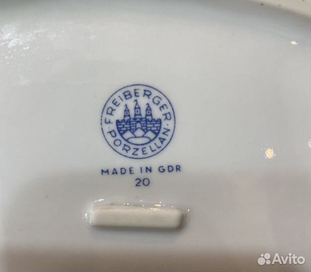 Блюдо овальное для рыбы, селедочница гдр