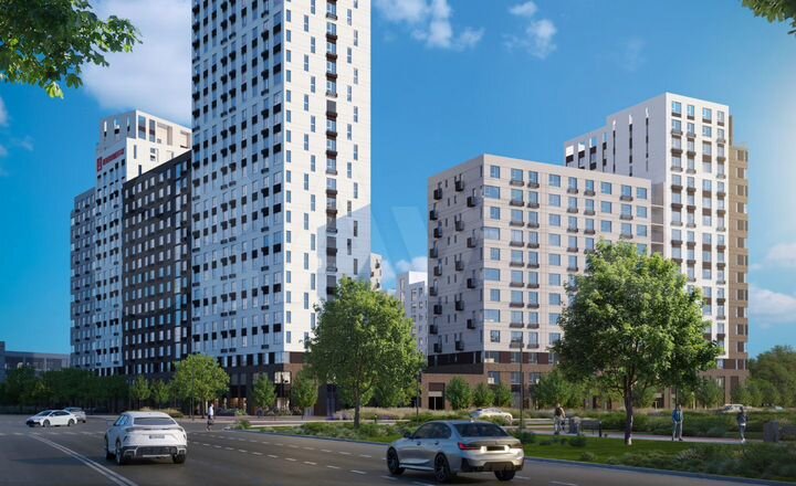 2-к. квартира, 55,3 м², 12/25 эт.