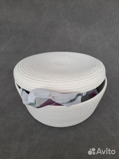 Интерьерные корзины из шнура в наличии